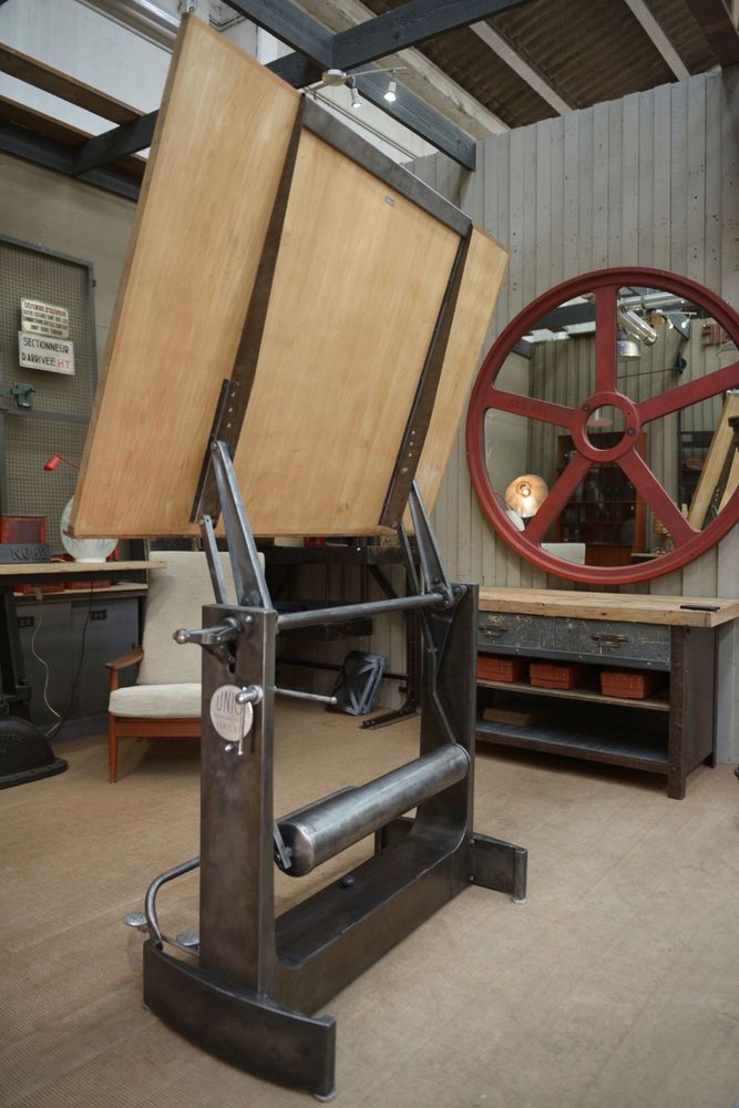 Adjustable Architect Table from Unic, 1960s for sale at Pamono