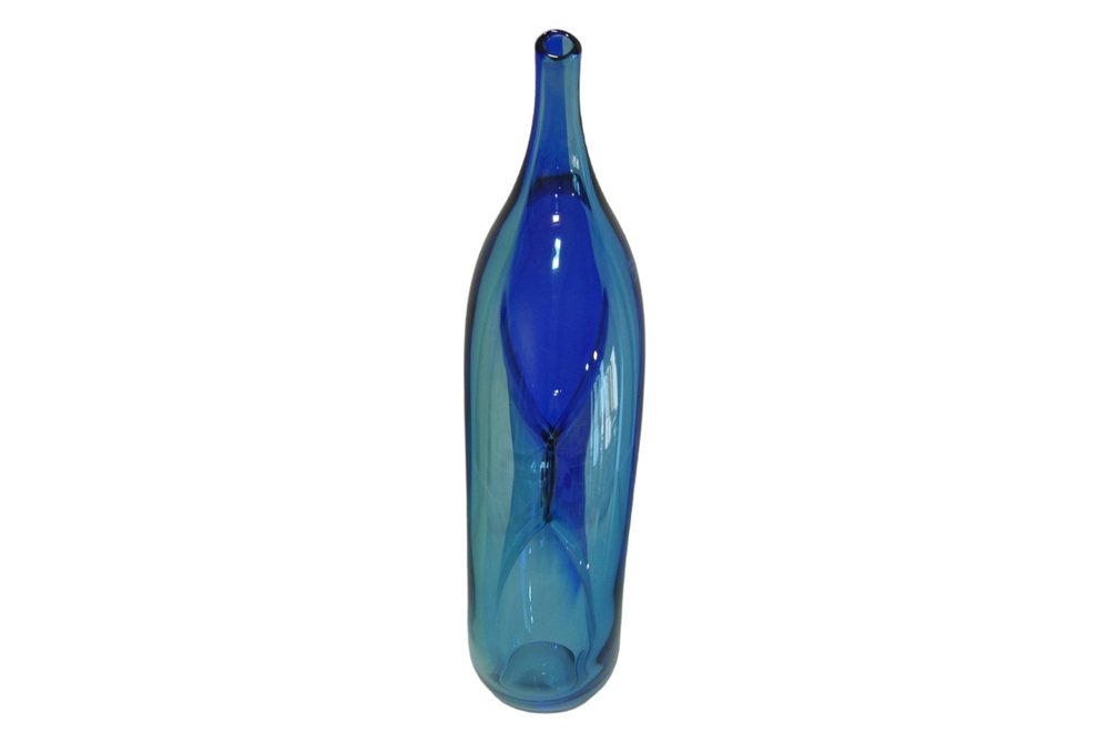 Blue Glass Vase from Kosta Boda, 1980s for sale at Pamono