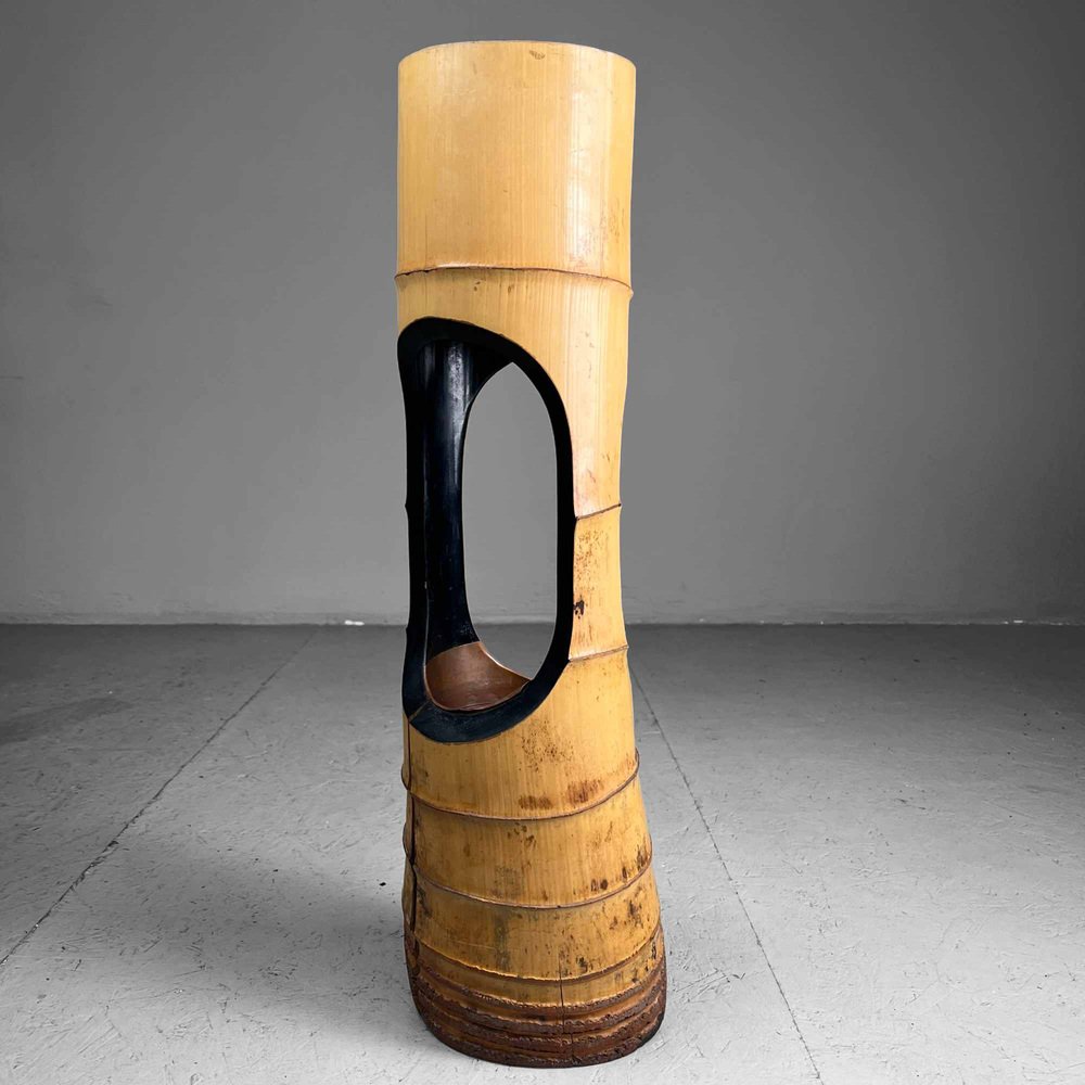 Vintage Bamboo Ikebana NiJuGiri Vase, Japan 1950s for sale at Pamono