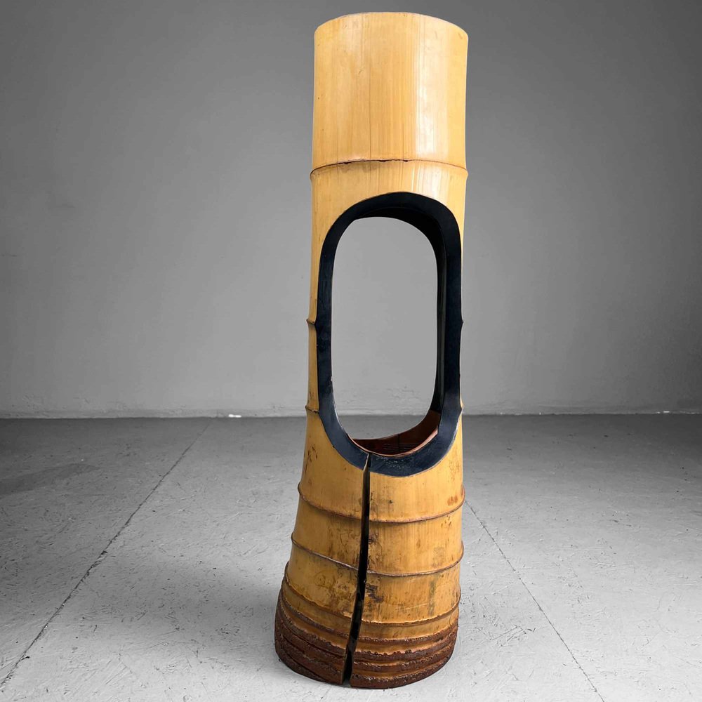 Vintage Bamboo Ikebana NiJuGiri Vase, Japan 1950s for sale at Pamono