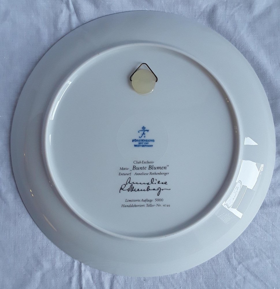 Vintage Wall Plate by Anneliese Rothenberger for Fürstenberg, 1970s for sale at Pamono