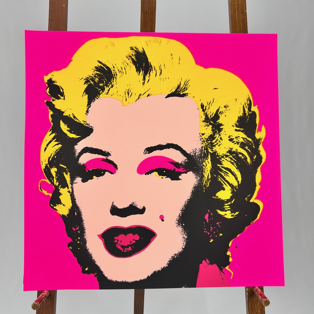 Tableau Marilyn Monroe Sur Toile - Impression D'art Signée - Encadré - Prêt à Accrocher