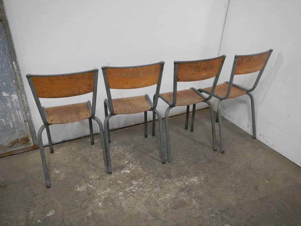 Stackable Chairs from Mullca, 1960s, Set of 4 for sale at Pamono