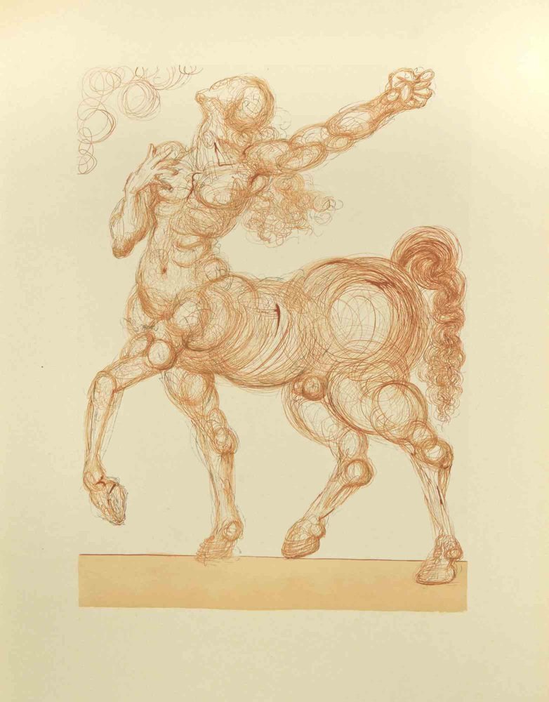 Salvador Dalí, Der Zentaur, Holzschnitt, 1963 bei Pamono kaufen