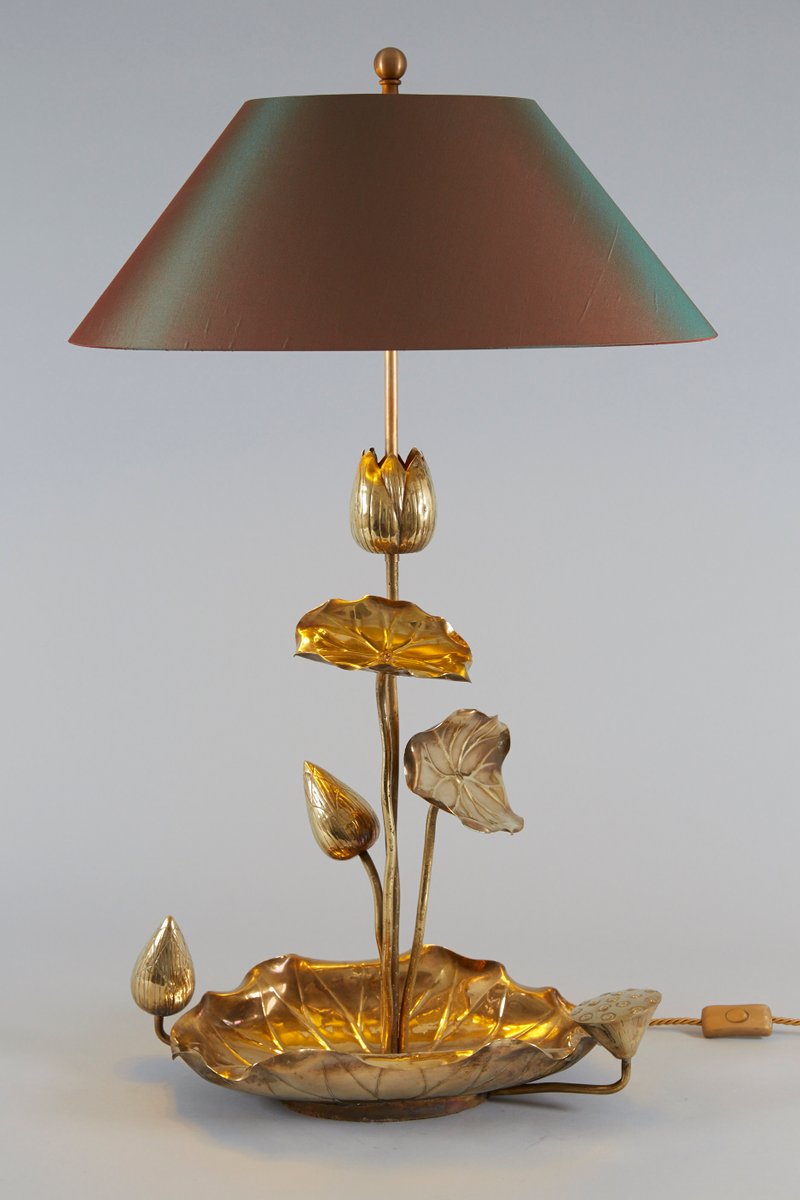 Hollywood Regency Brass Lotus Table Lamp 1950s For At Pamono Hollywood Regency Brass Lotus Table Lamp 1950s