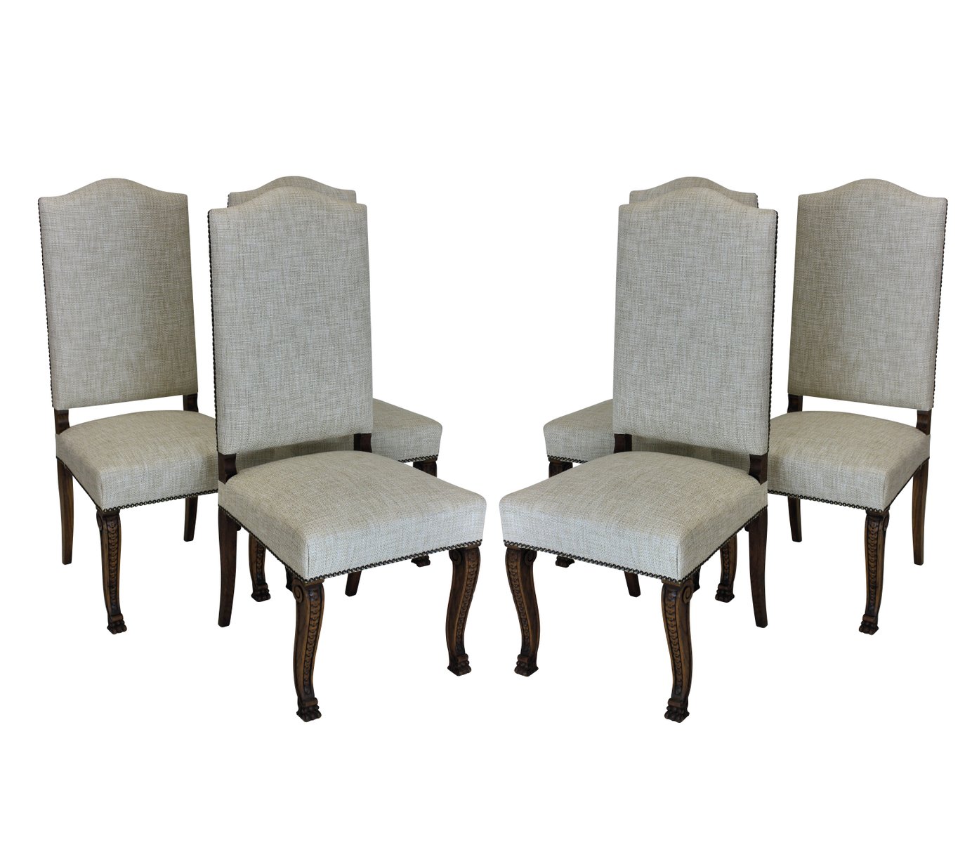French high back dining chairs 1830s set of 6
