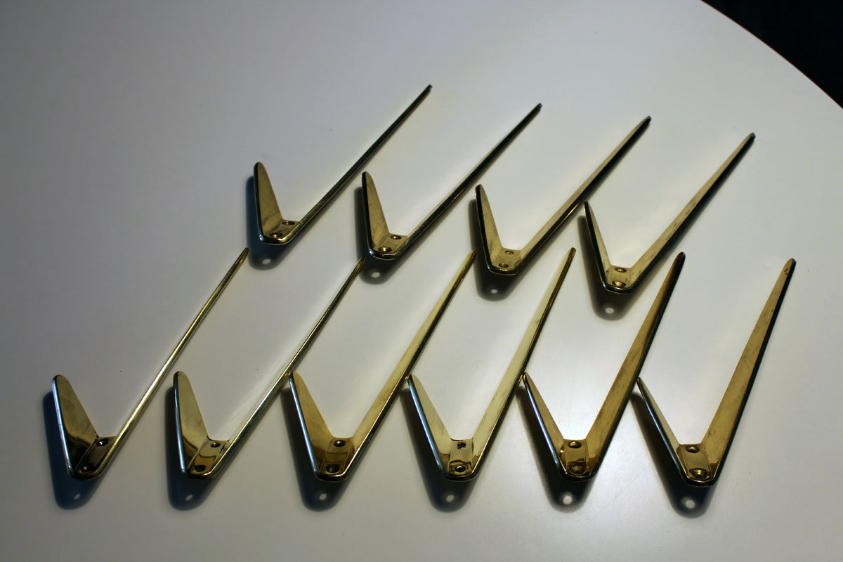 Set 10 Ganci Appendiabiti Fuxxer - In Ottone Bronzo, Stile Retrò - Foto 10