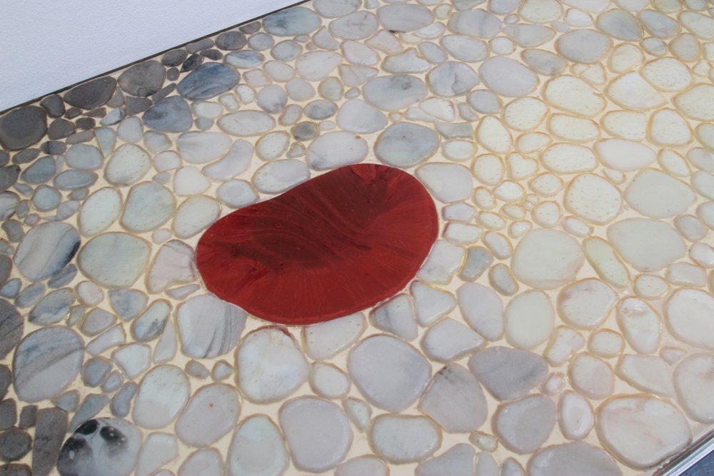 Space Age Coffee Table with Pebbles, 1970s for sale at Pamono