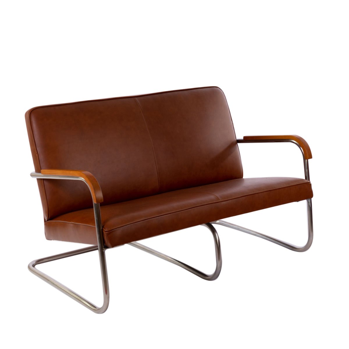 Bauhaus Leather Zweisheritzer Sofa for sale at Pamono