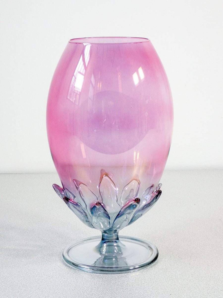 Polychrome Blown Glass Vase by Parise Vetro for sale at Pamono