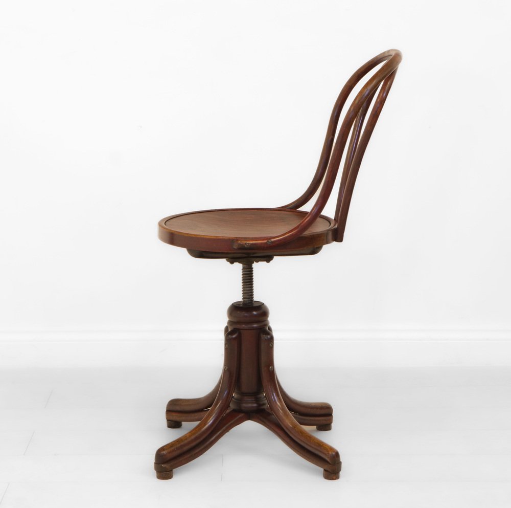 Bentwood Swivel Desk Chair from 1890s for sale at Pamono