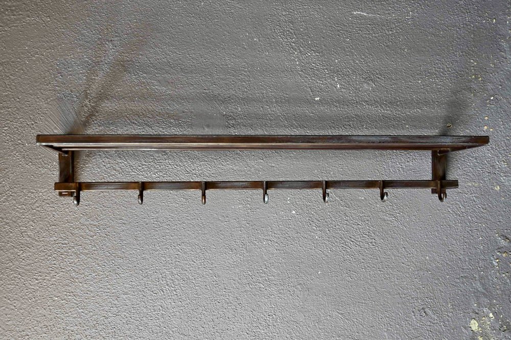 Large Industrial Wall Coat Rack, 1960s for sale at Pamono