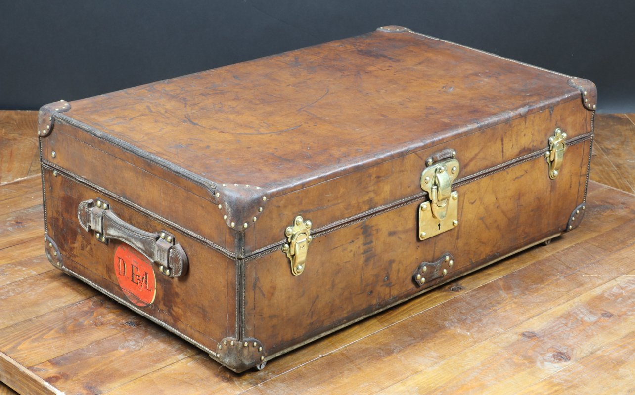 Antique Leather Cabin Trunk From Louis Vuitton 1900 For Sale At