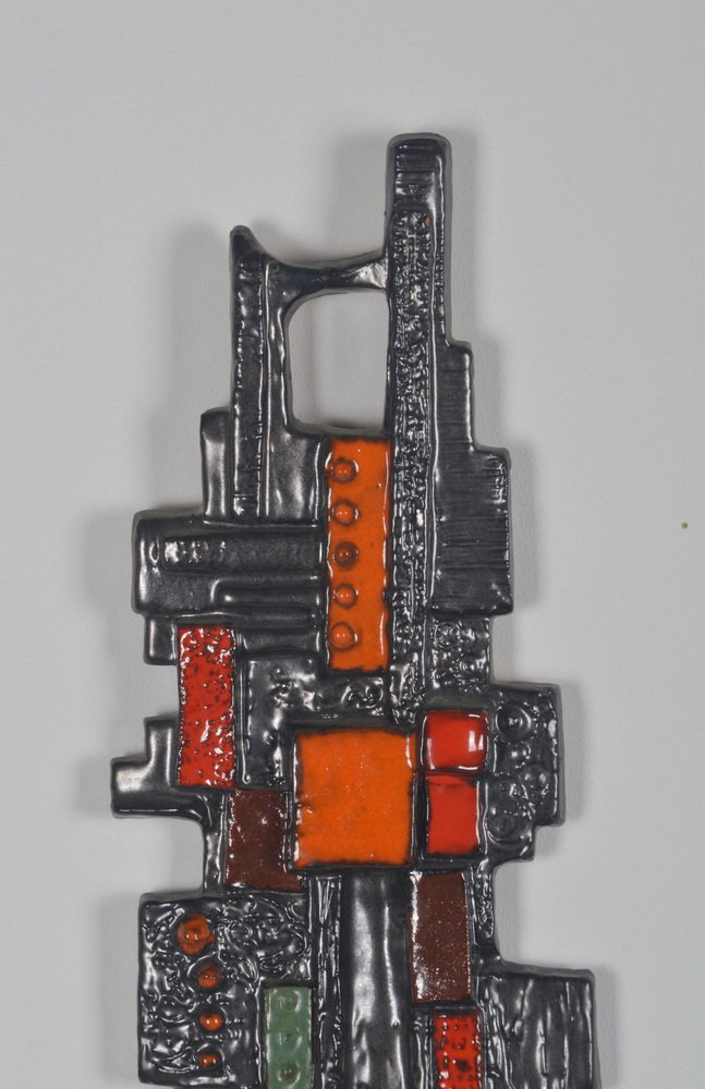 Ceramic Wall Sculpture by F. Sanchez, 1960s for sale at Pamono