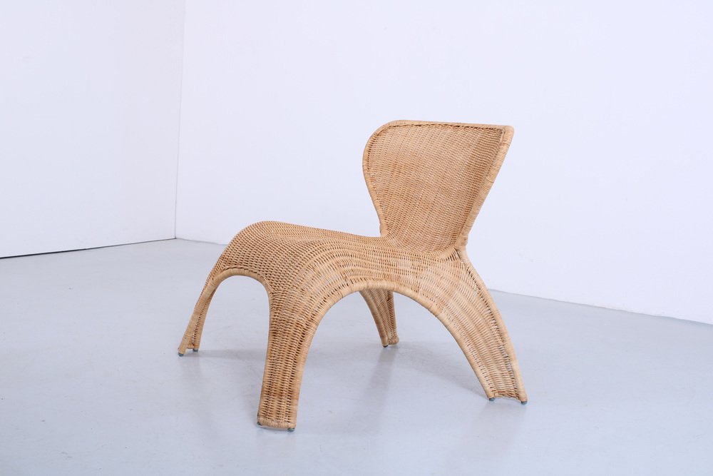 Postmodern Wicker Rattan Chair from Ikea, 1990s for sale at Pamono