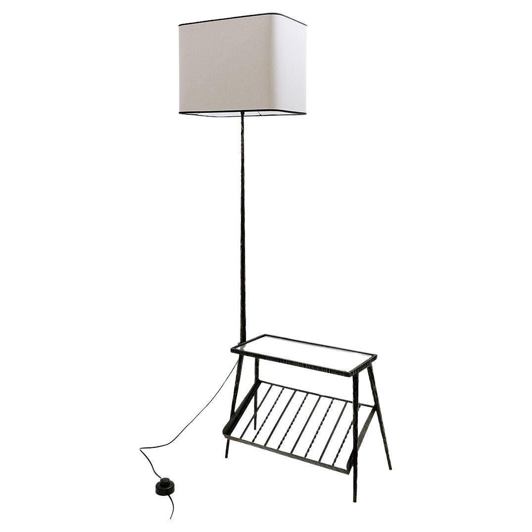 Lampada da terra in ferro battuto a mano Farnese Artigianfer Spello