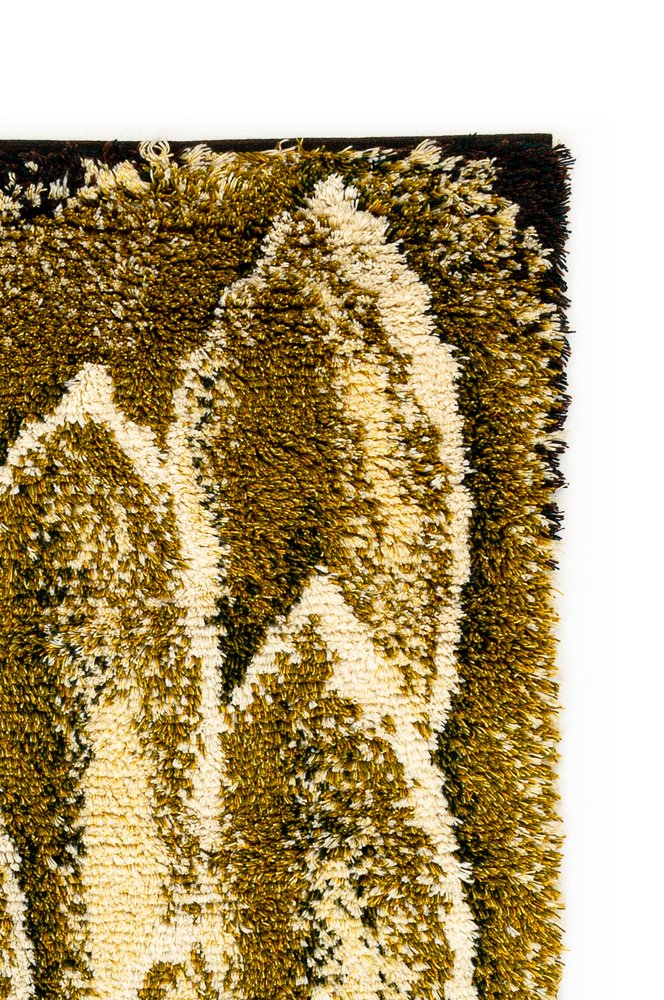 20th Century Modern Scandinavian Long Pile (Ryijy) Rug attributed to ...