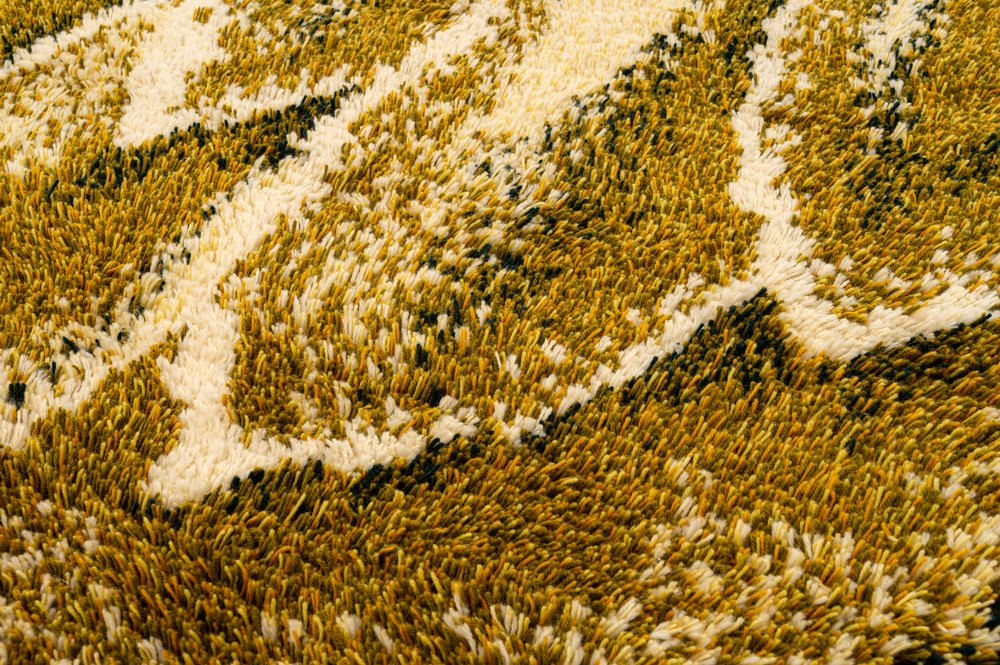 20th Century Modern Scandinavian Long Pile (Ryijy) Rug attributed to ...