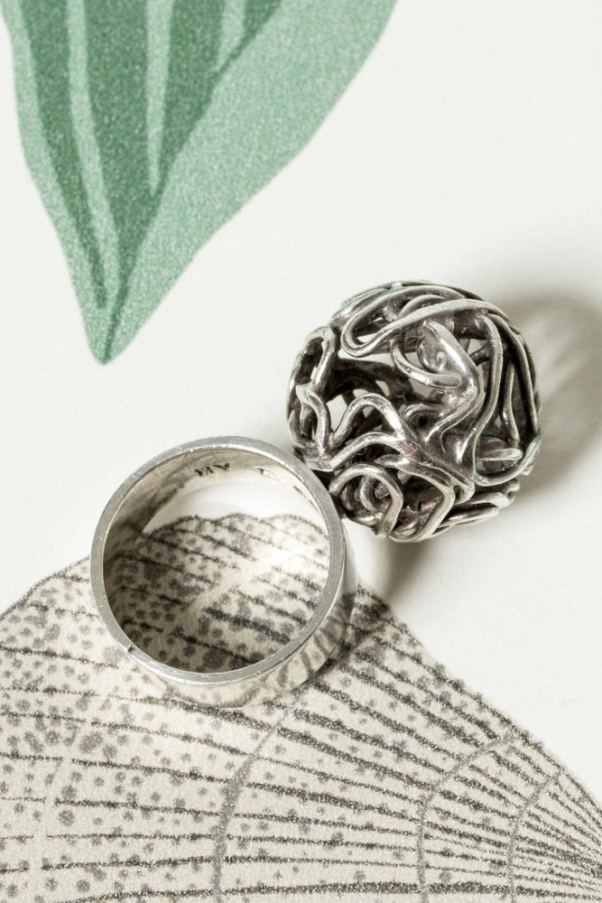 Moderno Celtico Spirale 925 Anello Argento Sterling Sottile Heritage