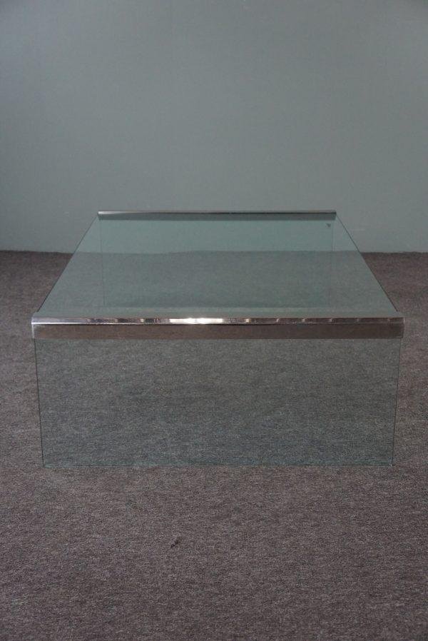 Large Vintage Italian Glass Coffee Table by Pierangelo Gallotti for