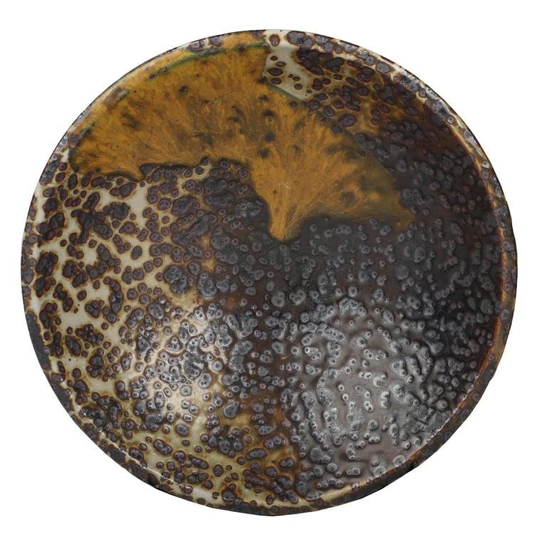 Glazed Stoneware Plate by Claes Thell for Höganäs, Sweden, 1960s for