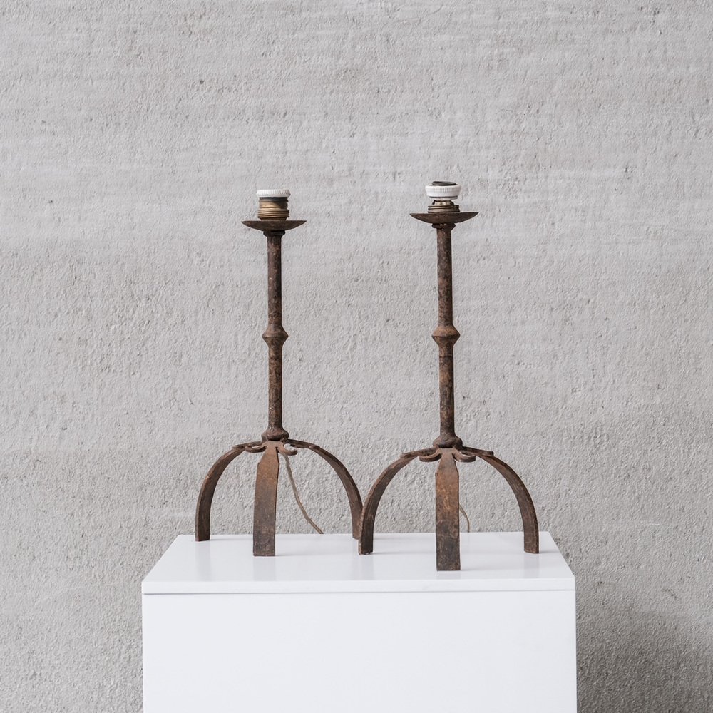 MidCentury Spanish Metal Table Lamps, Set of 2 for sale at Pamono