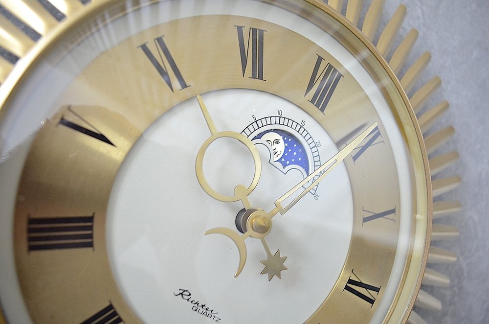 Sunbust Moon Phases Wall Clock from Richter Quarz for sale at Pamono