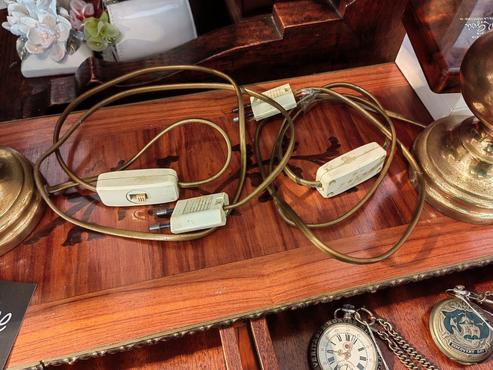 Vintage Bedside Table Lamps, 1960s, Set of 2 for sale at Pamono