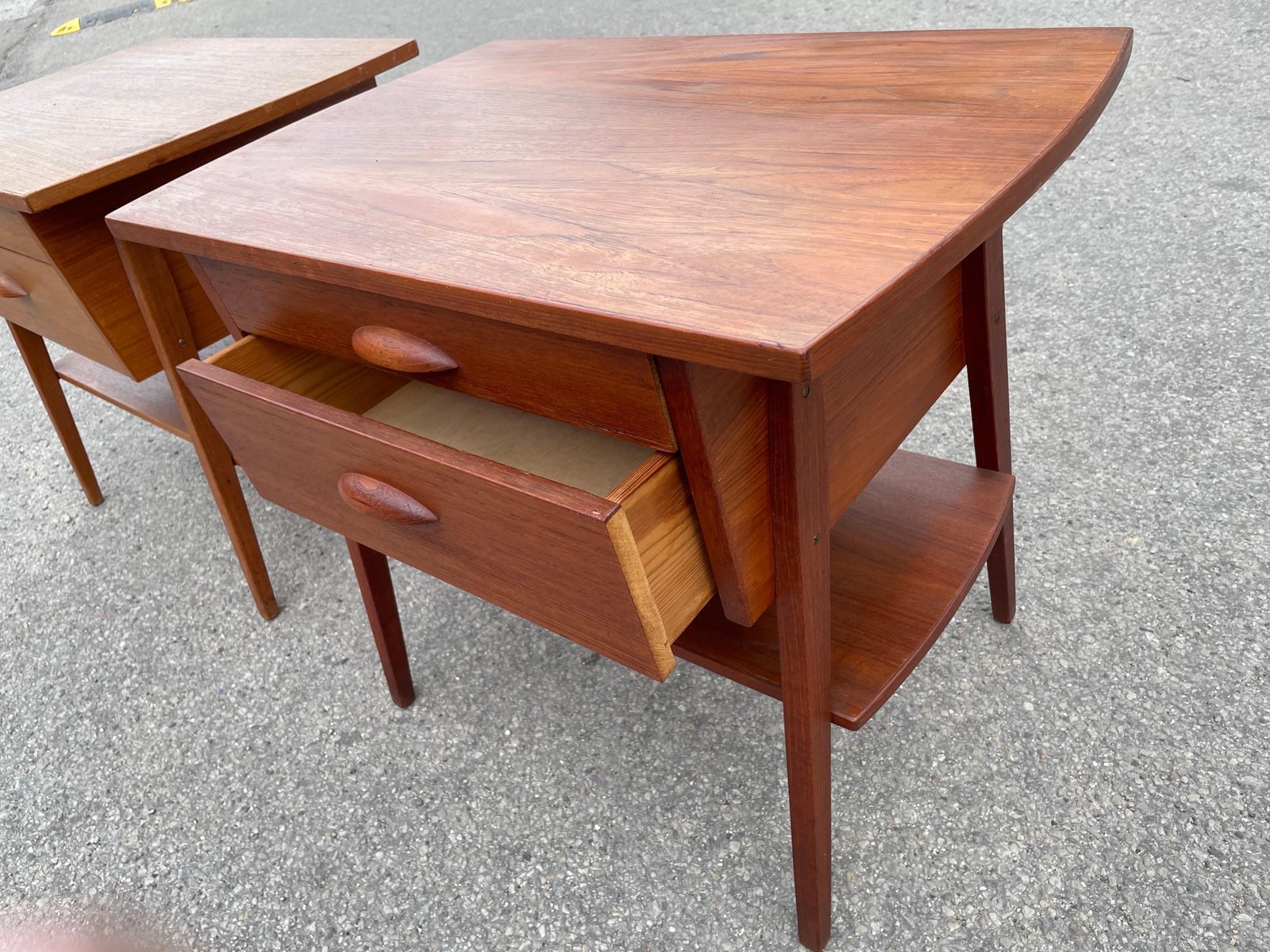MidCentury Danish Modern Teak Nightstands, 1965, Set of 2 for sale at