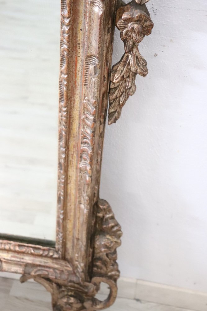 Specchio da Parete Decorativo Ad Arco, Specchio da Bagno Vintage Intagliato con Cornice in Legno, Specchio Anticato in Oro (Size : 50x70cm/20x28