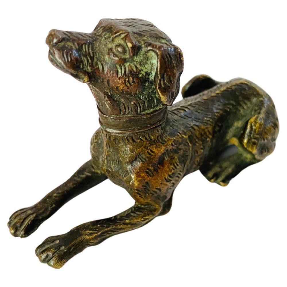 Antique Vienna Bronze Dog Figurine, 1890s for sale at Pamono