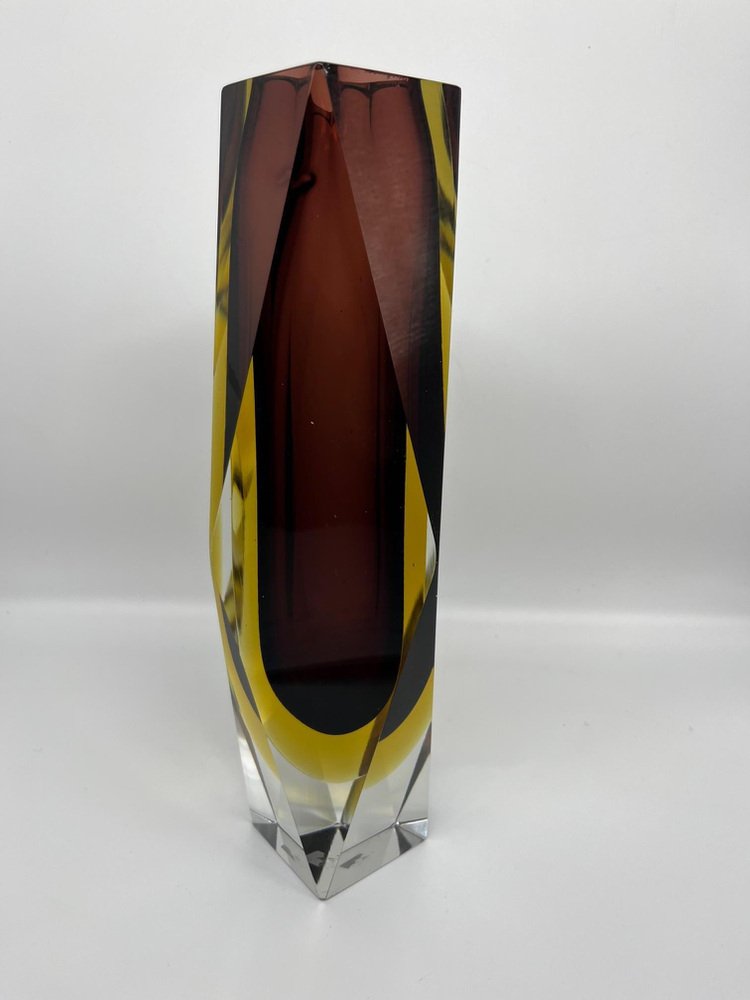 Large Murano Glass Vase by Flavio Poli, 1960s for sale at Pamono