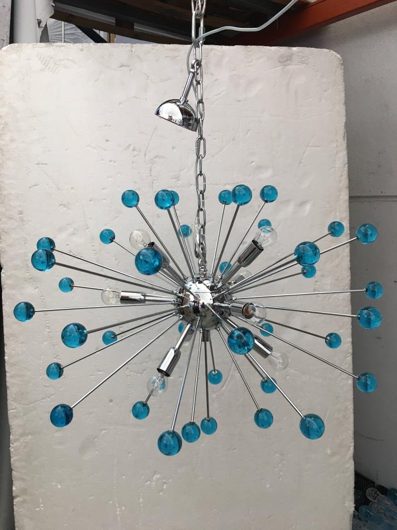 10 Ciondoli In Vetro Fatti A Mano Per Creare Collane - Lampadario Multicolore Con Strass
