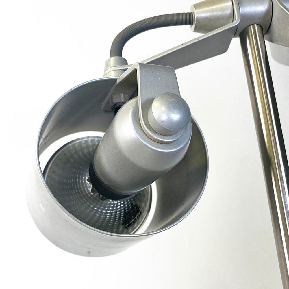 Modern Italian Metal and Marble Stadium Floor Lamp by Wettstein for