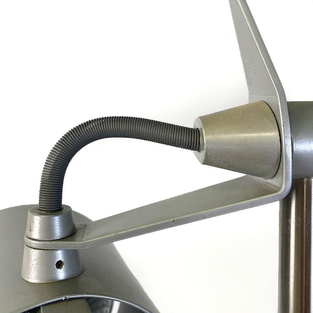 Modern Italian Metal and Marble Stadium Floor Lamp by Wettstein for