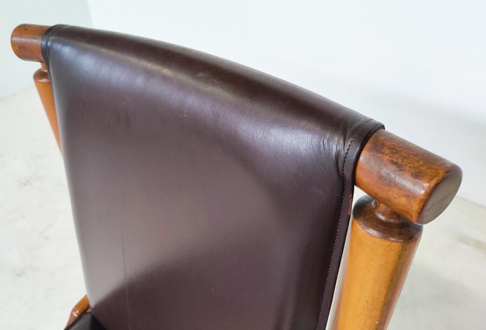 Mid-Century Modern Leather Dining Chairs attributed to Ilmari ...