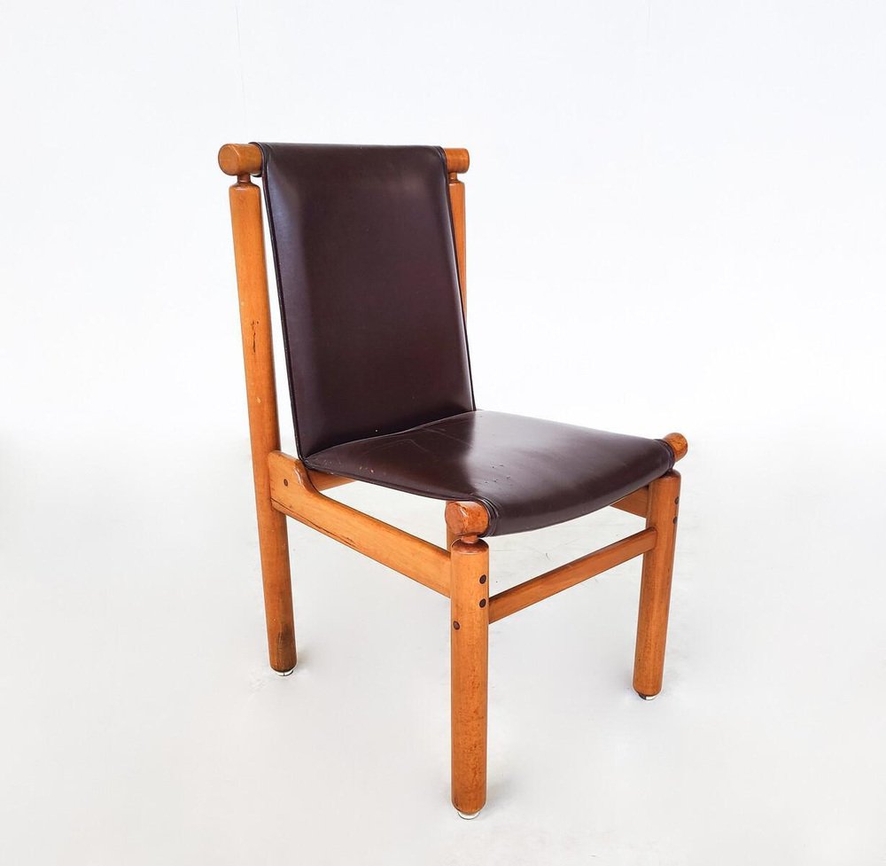 Mid-Century Modern Leather Dining Chairs attributed to Ilmari ...