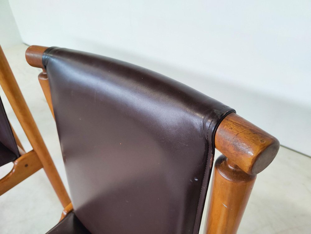Mid-Century Modern Leather Dining Chairs attributed to Ilmari ...