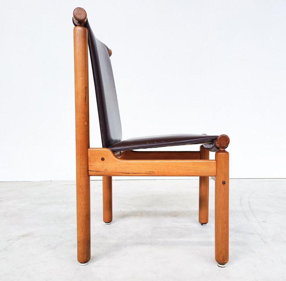 Mid-Century Modern Leather Dining Chairs attributed to Ilmari ...