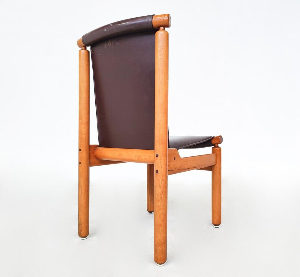 Mid-Century Modern Leather Dining Chairs attributed to Ilmari ...