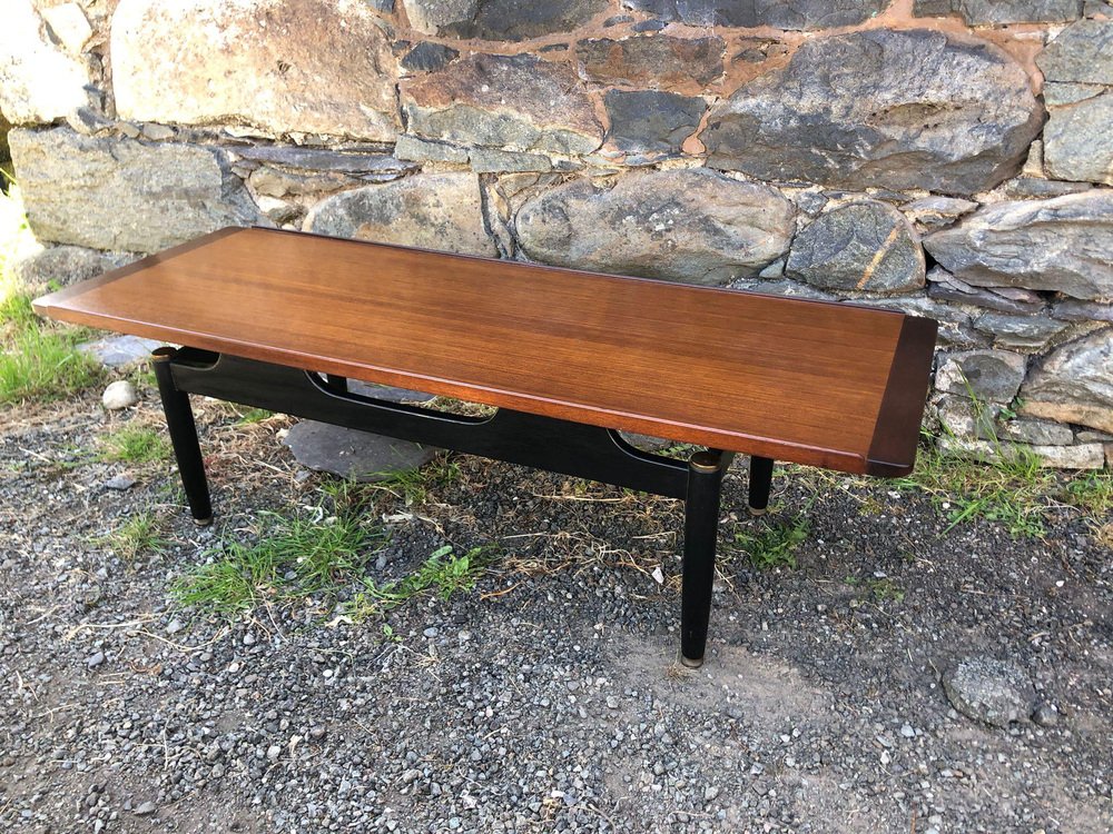 Vintage Librenza Coffee Table in Tola and Black Ebonised Wood from G