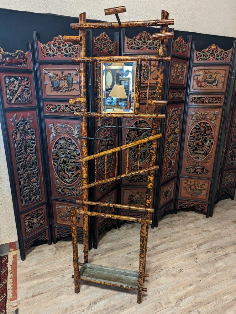 Bamboo Wall Coat Rack for sale at Pamono