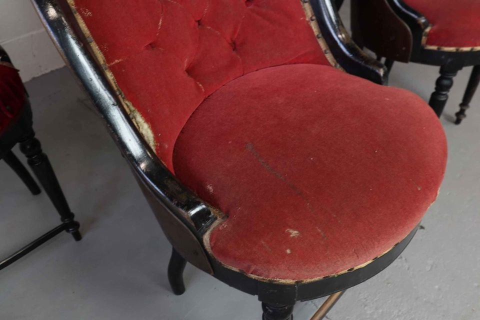 Vintage Theater Chairs, Set of 5 for sale at Pamono