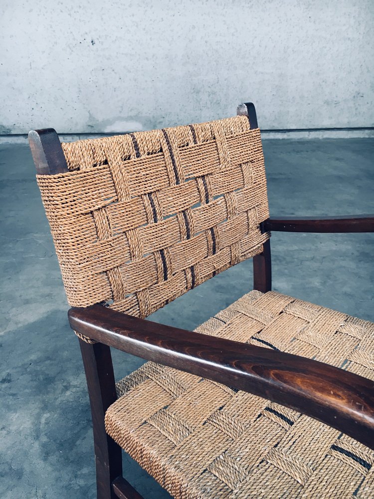 Bauhaus Style Rope Armchair by Axel Larsson, 1930s for sale at Pamono