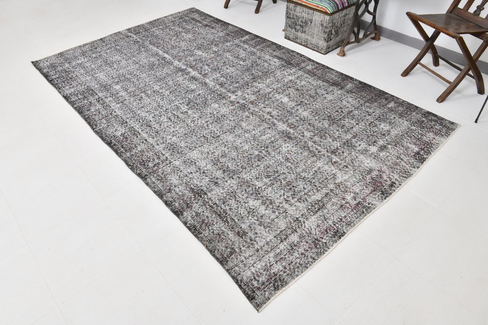 Vintage Grey Rye Rug for sale at Pamono