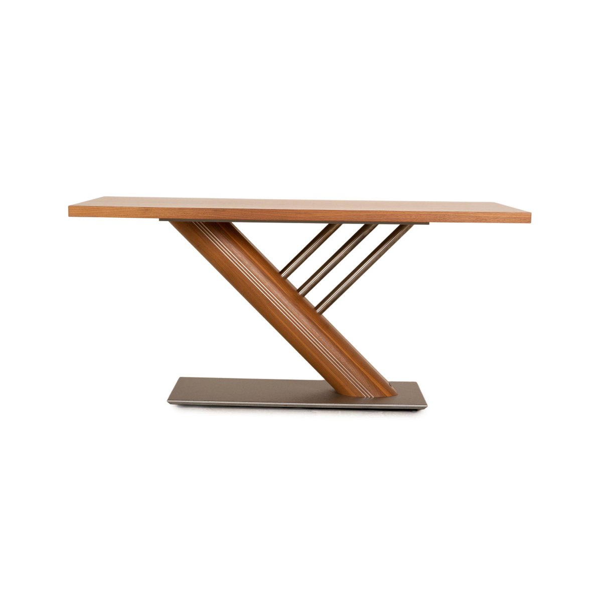 Wood Dining Table in Brown Walnut from Musterring Rosario for sale at Pamono