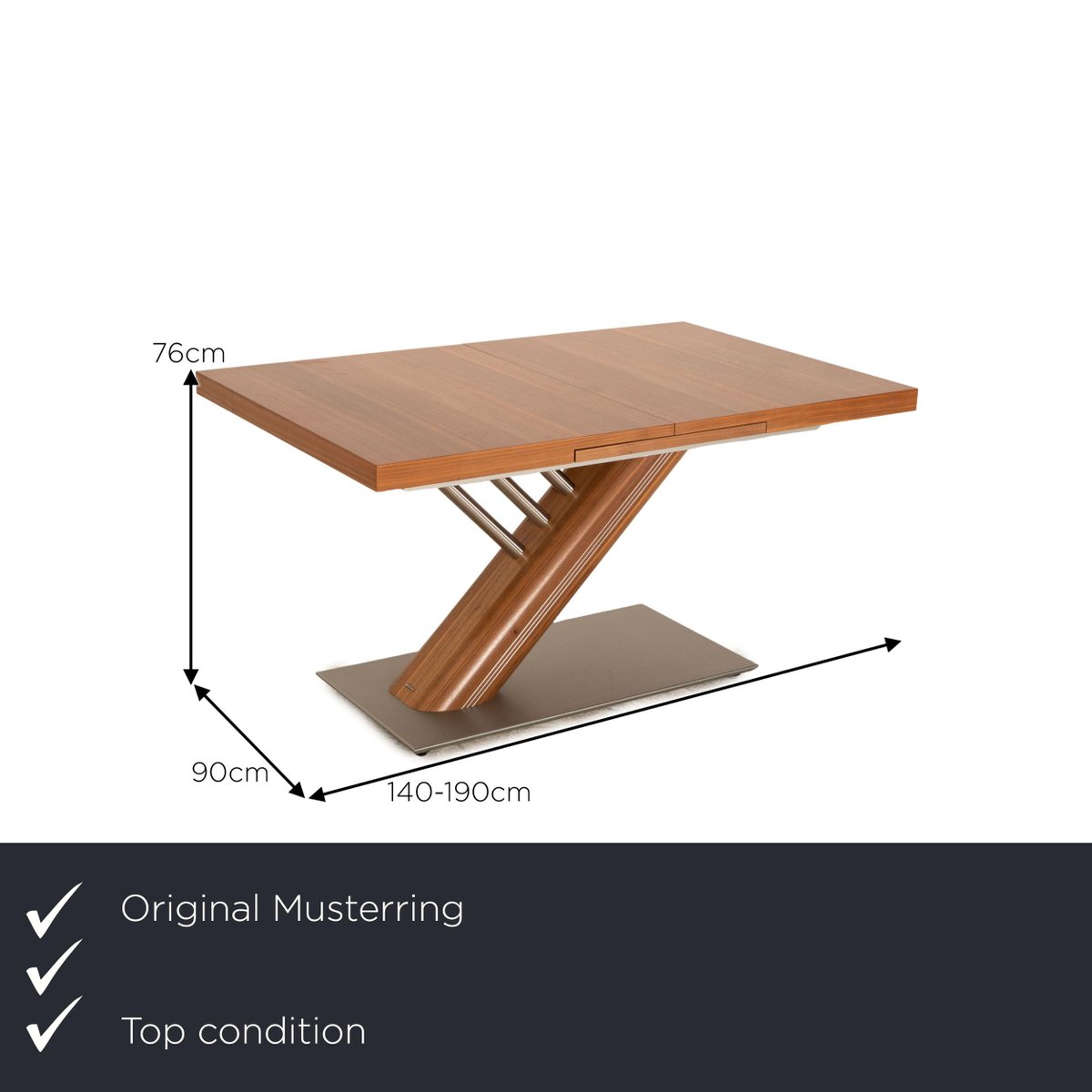 Dining Table in Brown Wild Oak from Musterring Rosario for sale at Pamono