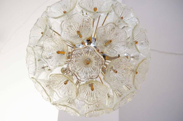 Sputnik Chandelier With Murano Glass Flowers 1960s For At Pamono Per Piece