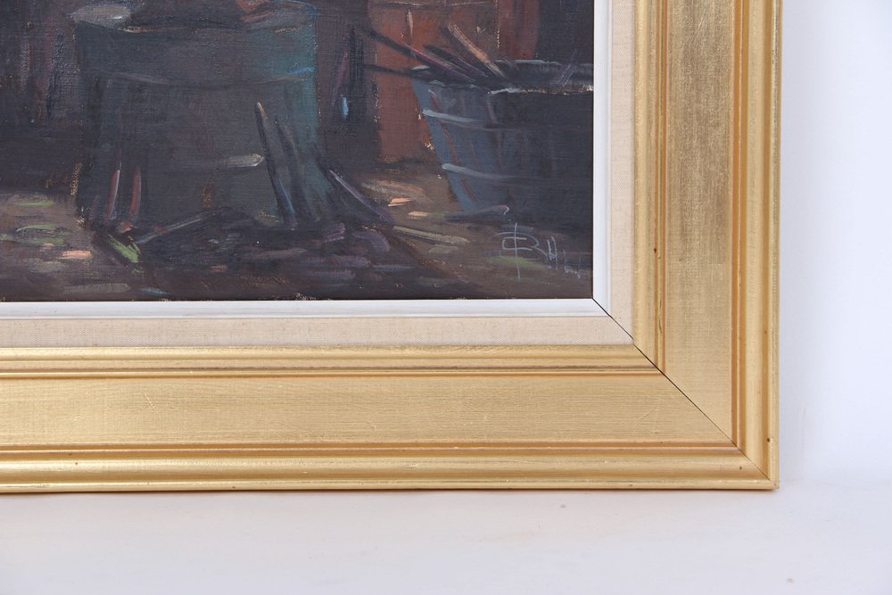 Danish Artist, Atelier, 1960s, Oil on Canvas, Framed for sale at Pamono