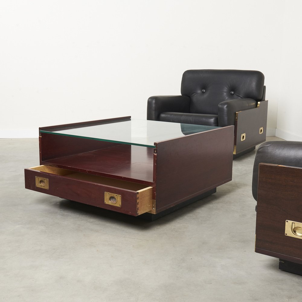 Vintage Living Room Set, 1970s, Set of 4 for sale at Pamono